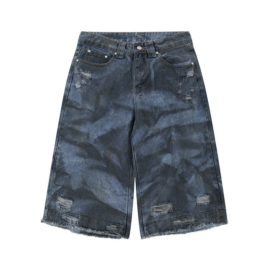 Hip Hop Graffiti Street Denim Shorts