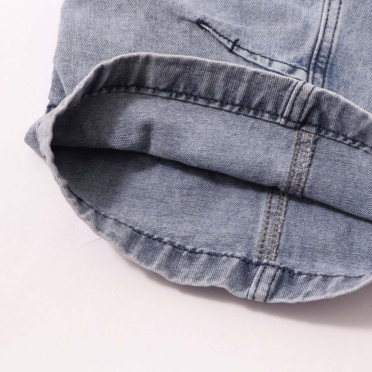 High-Quality Heavy-Washed Denim Long Pants