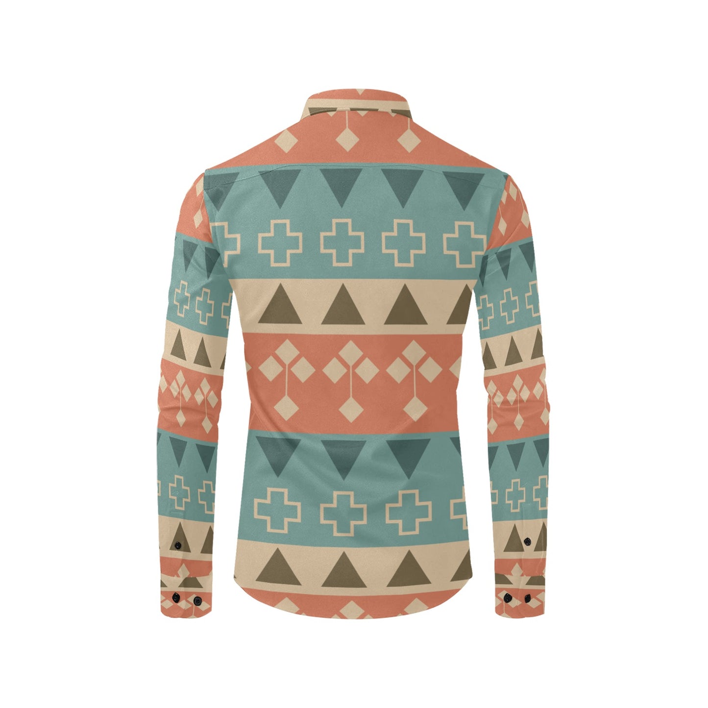 Aztec Design Men's All Over Print Long Sleeve Shirt