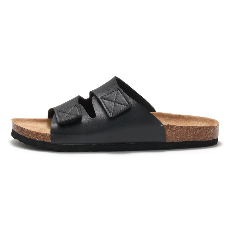 Men's Japanese Style Cork Sandals - Velcro Clasp