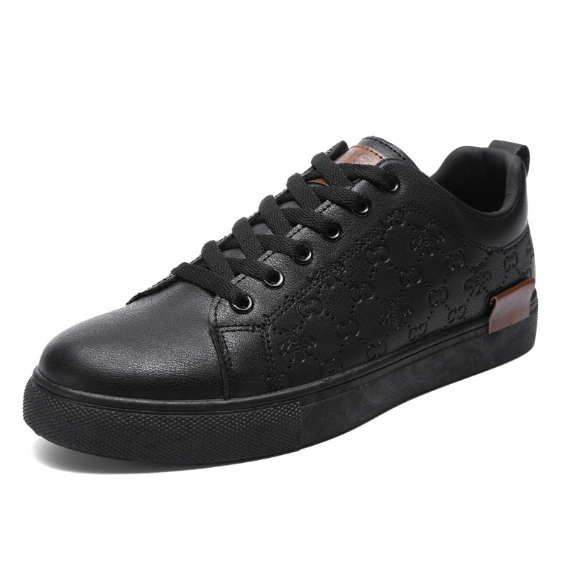 Round Headed  Black Casual Shoes for Men