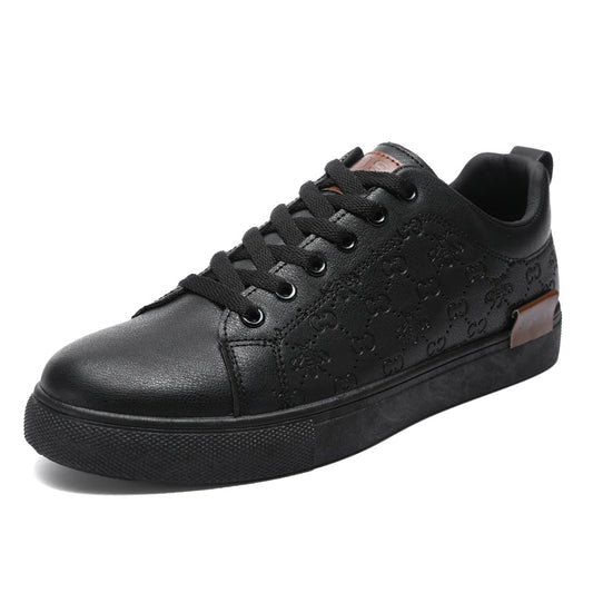 Round Headed  Black Casual Shoes for Men