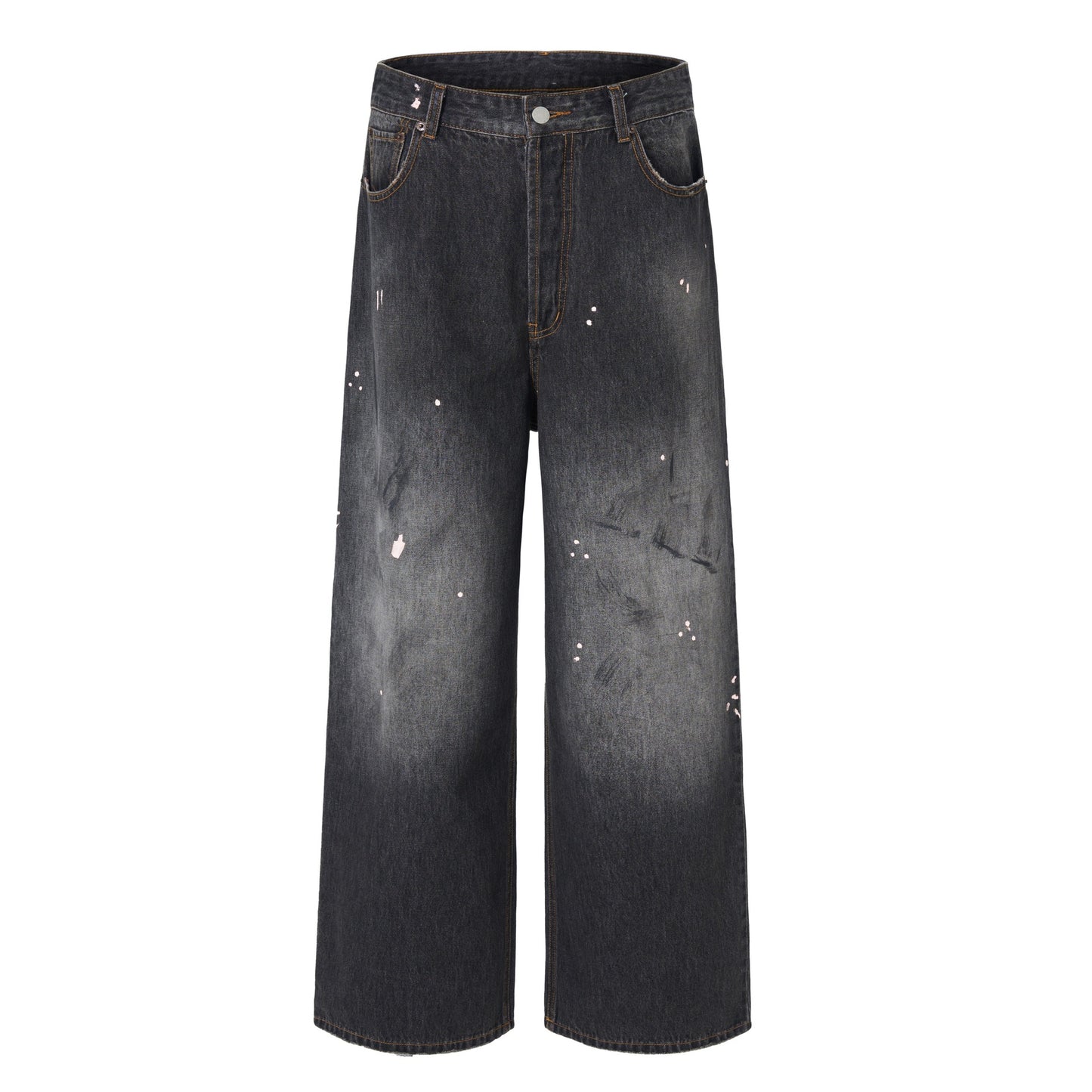 Premium Retro Washed Denim Long Pants for Durability and Style