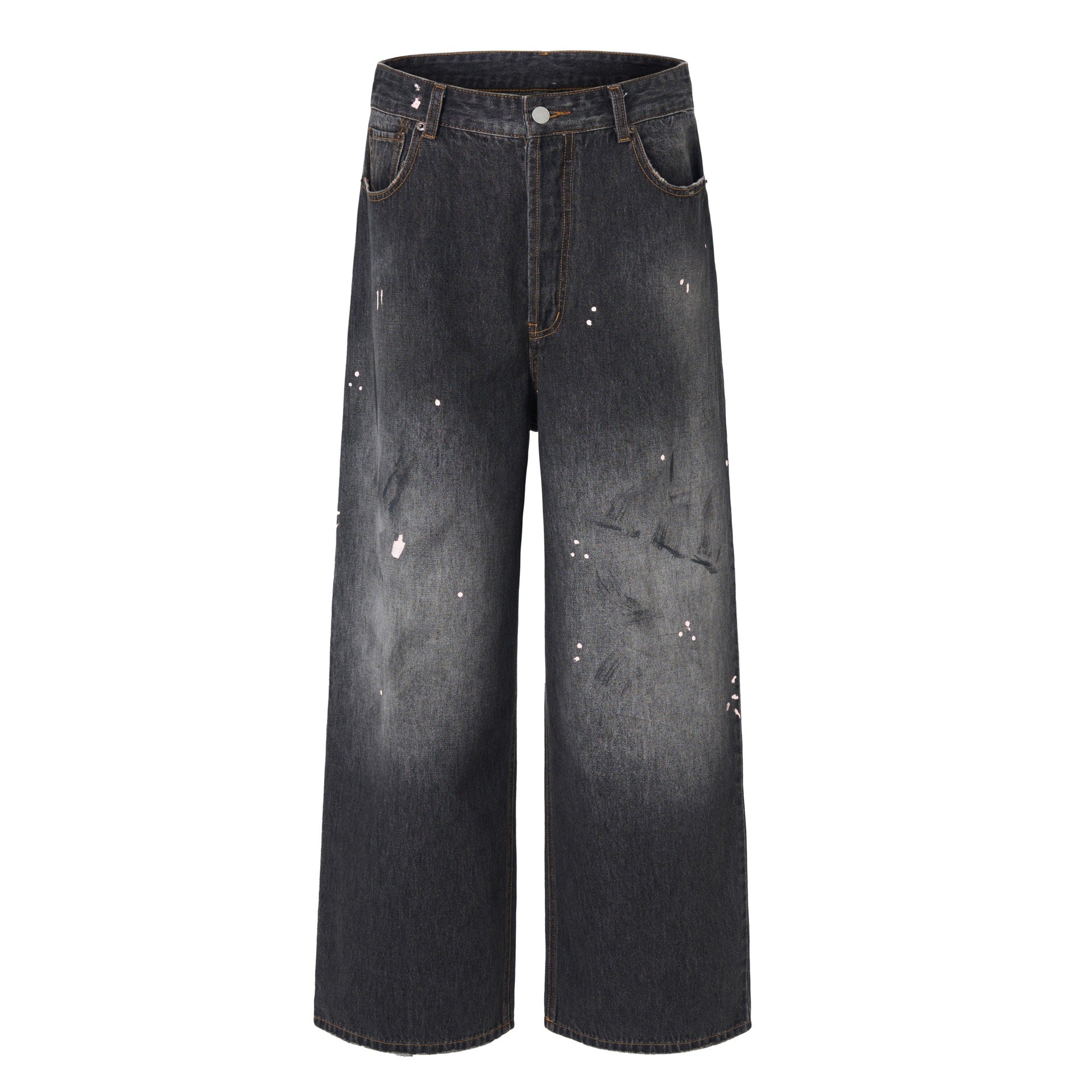 Premium Retro Washed Denim Long Pants for Durability and Style