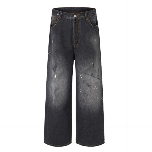 Premium Retro Washed Denim Long Pants for Durability and Style