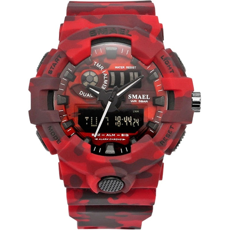 Men's Sport Military Watch - Digital LED 50m Waterproof Up To 50m