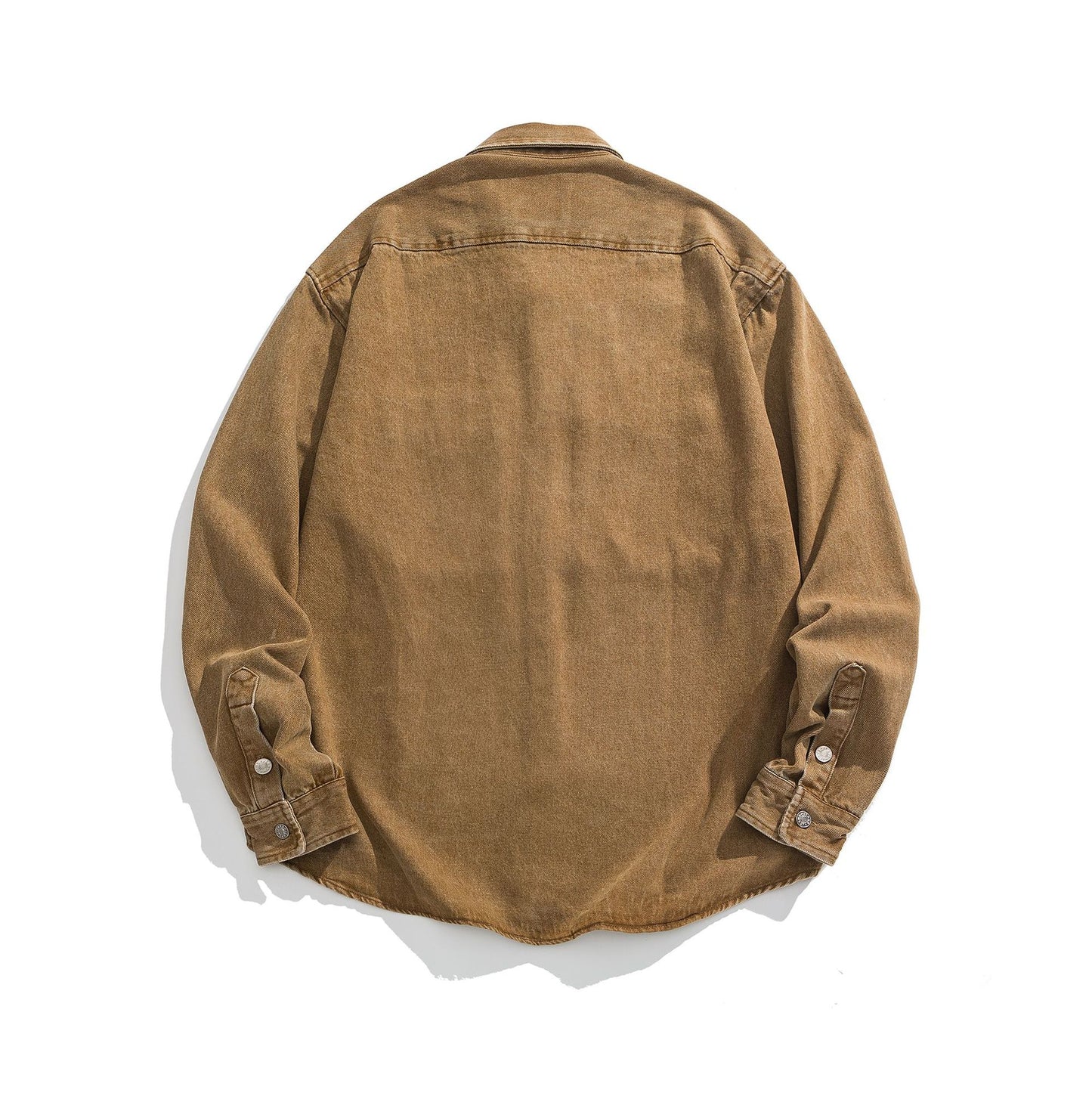 Washed Denim Long Sleeve Outerwear for Men and Women