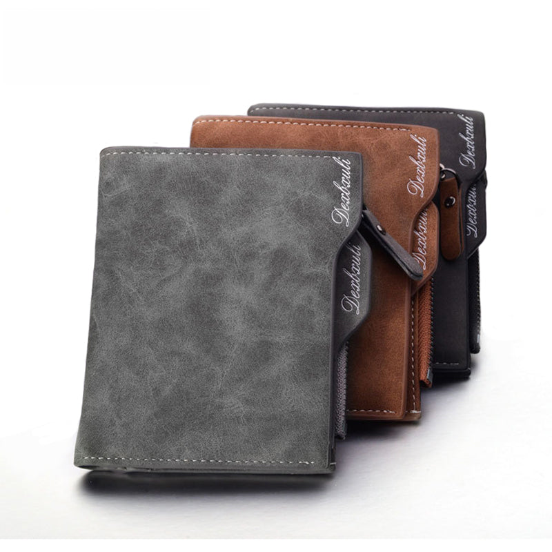 Men's Soft Leather Wallet with Removable Card Slots - Multifunctional Male Purse and Clutch