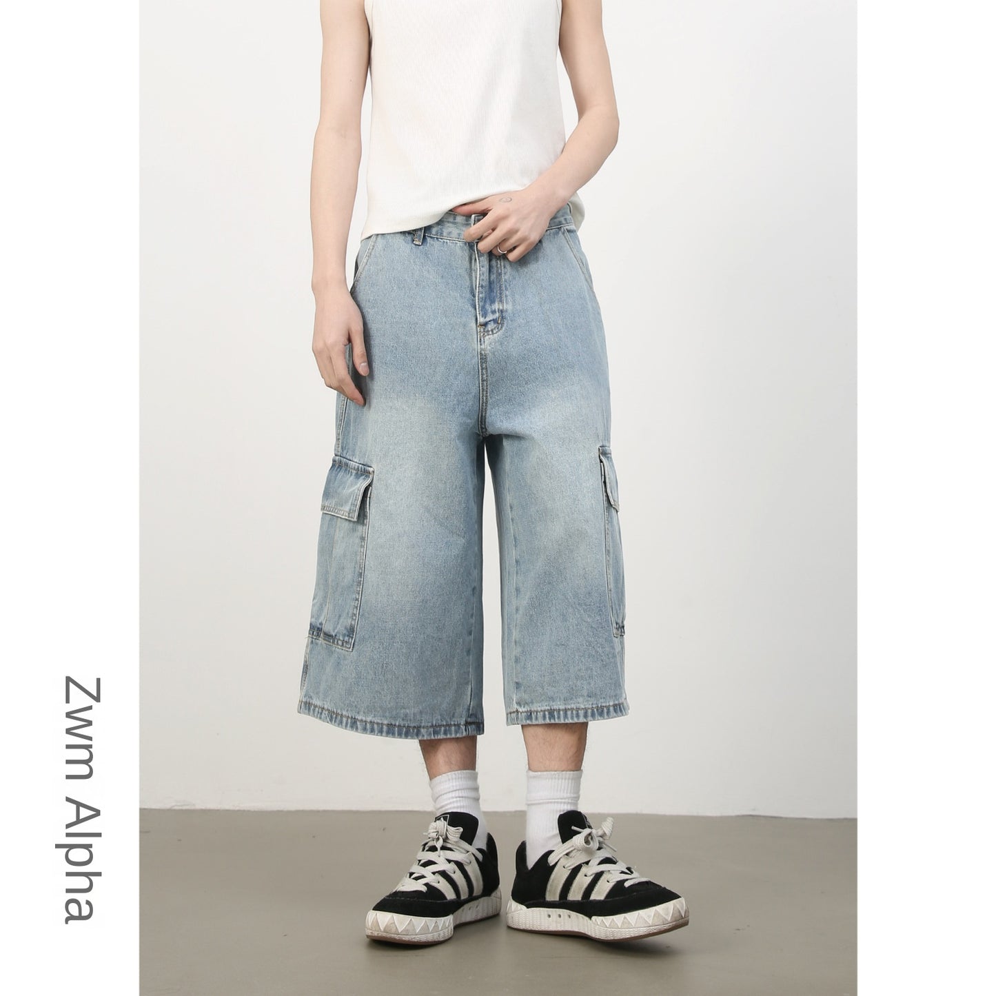 Multi-Pocket Skateboard Hip-Hop Denim Shorts for Men