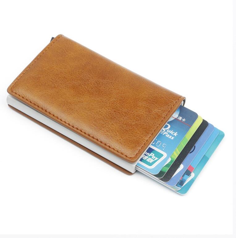 Men's Metal Card Holder - RFID Aluminum Alloy and Leather