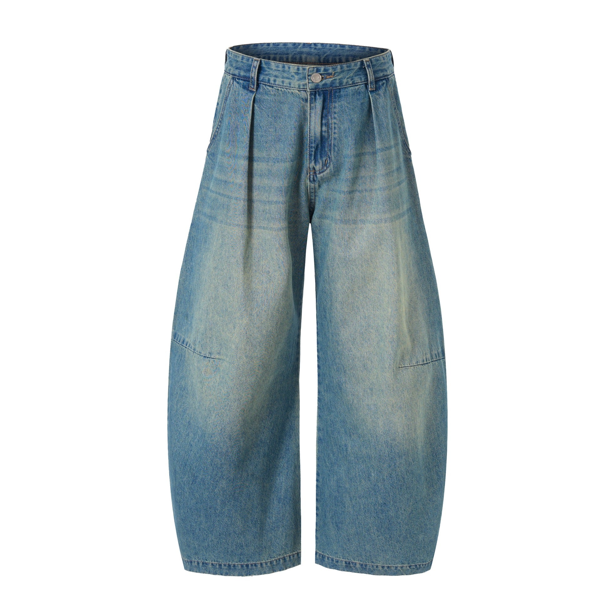 Retro Simple Tapered Denim Long Pants