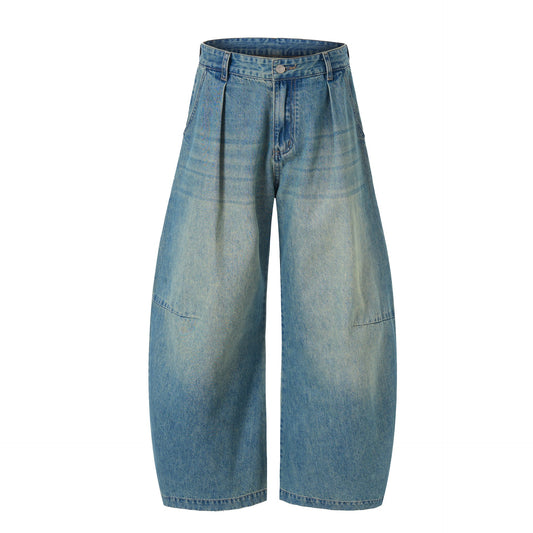Retro Simple Tapered Denim Long Pants
