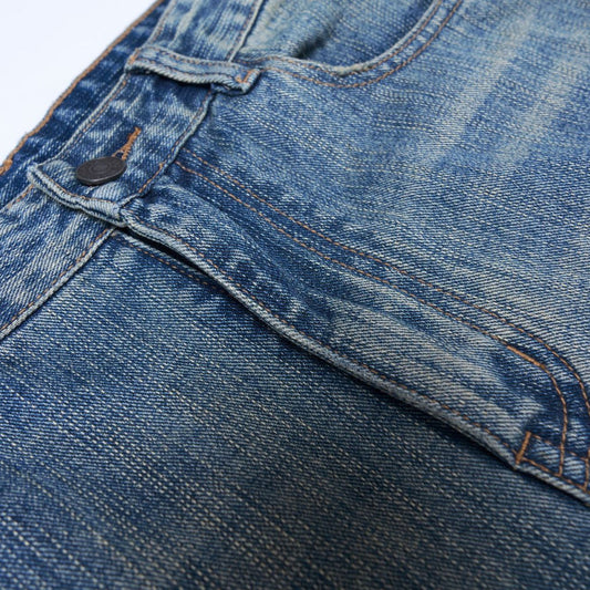 Retro Simple Tapered Denim Long Pants