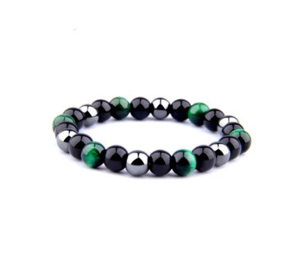 Tiger Eye Bracelet - Obsidian Hematite Gemstone
