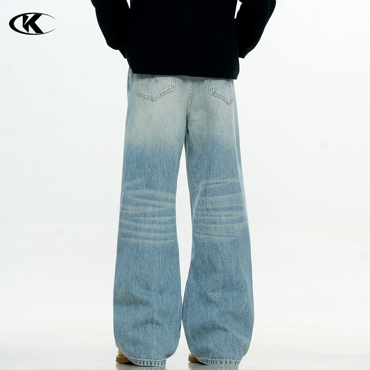 Simple Clean Fit Vintage Loose Casual Slimming Long Pants