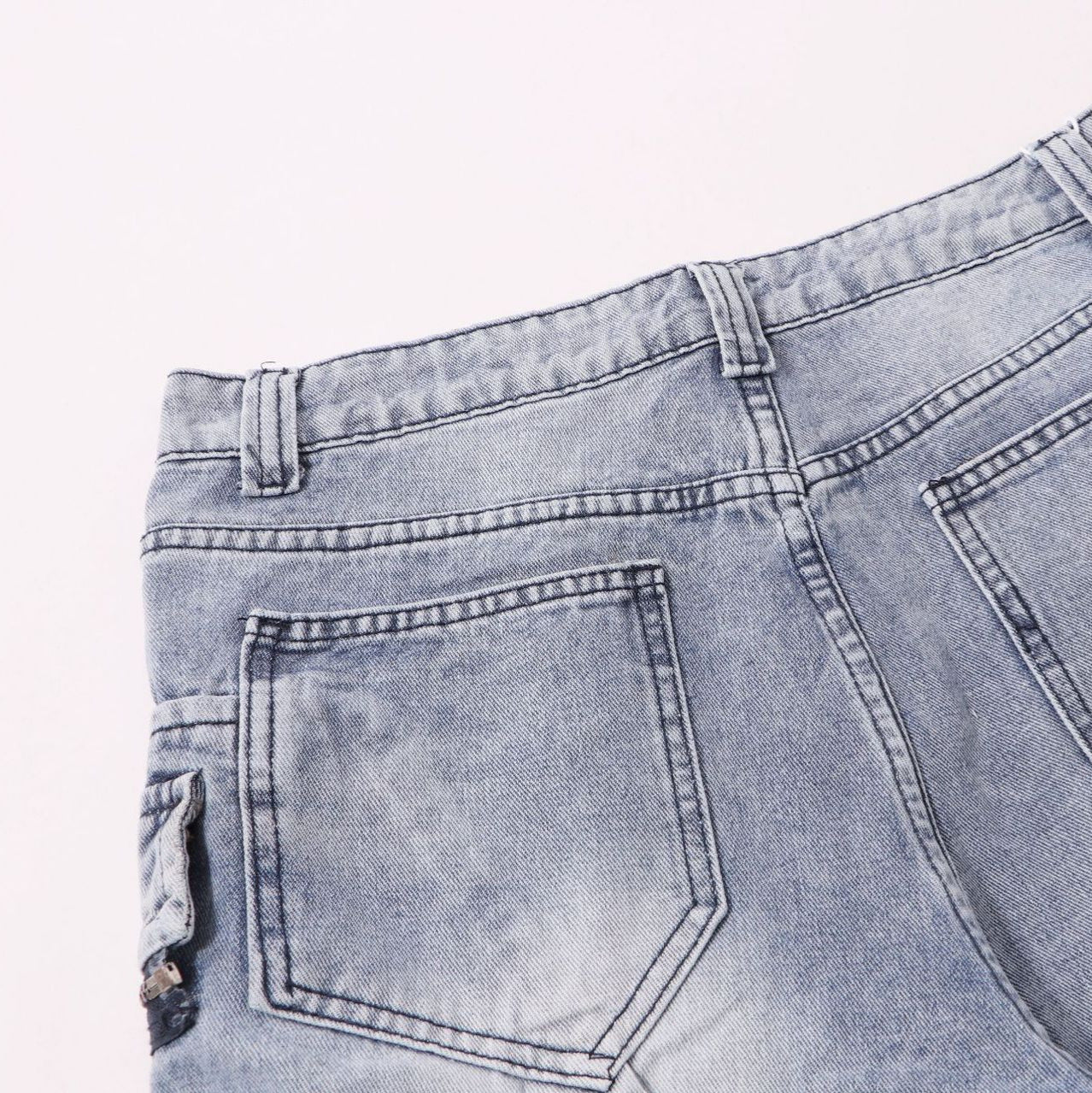 High-Quality Heavy-Washed Denim Long Pants
