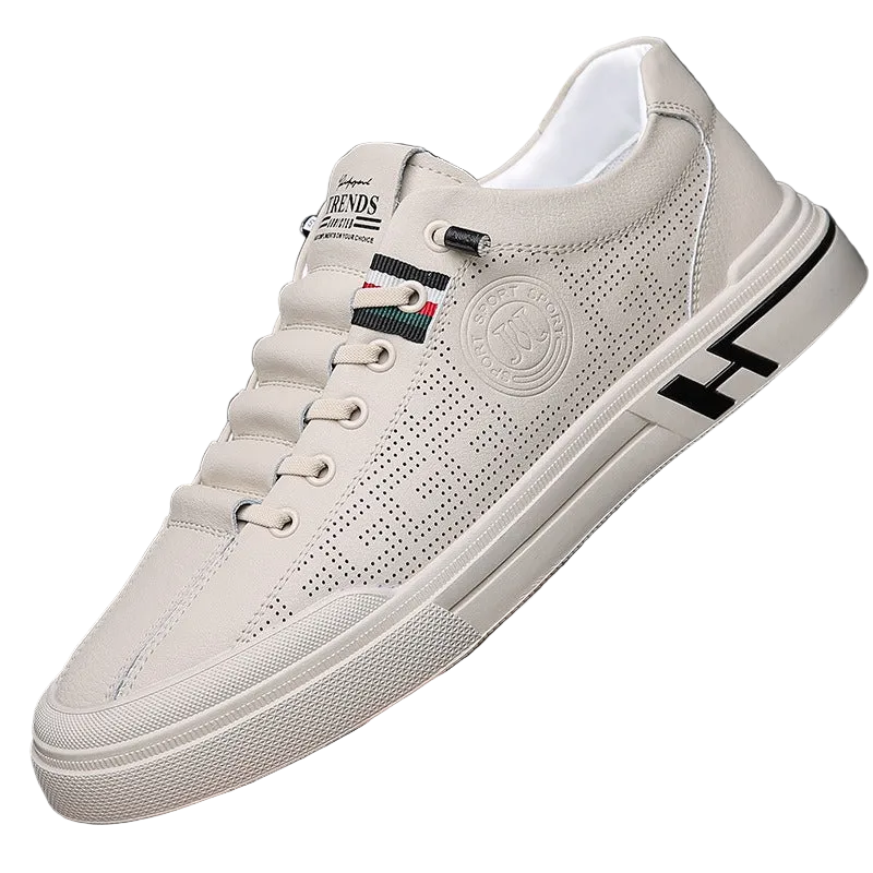 Men's Casual Designer Sneakers with Soft Leather Sole