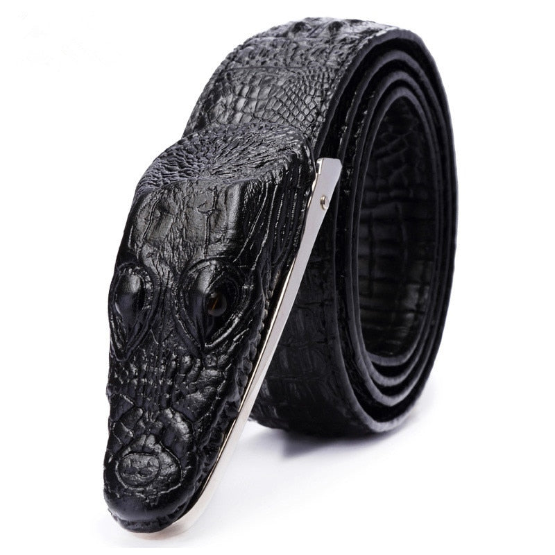 Men's Belts Luxury Cow Leather Designer Belt Men High Quality Crocodile