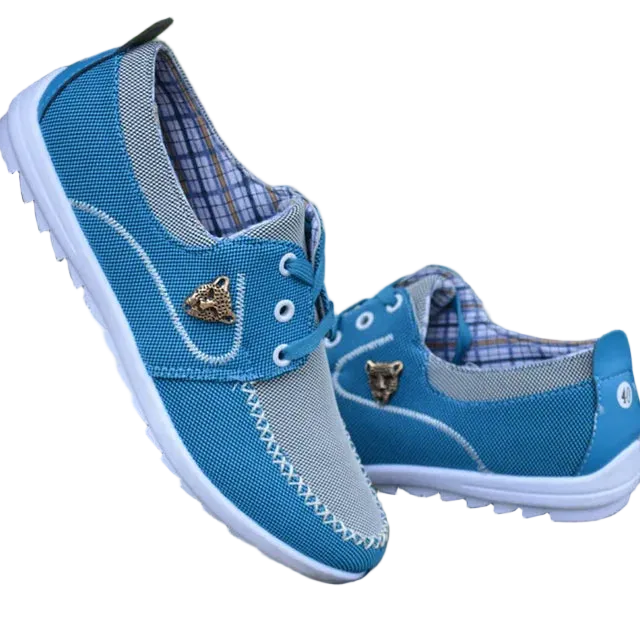 Men's Casual Sneakers - Flat Canvas Shoes for Comfortable Driving Footwear