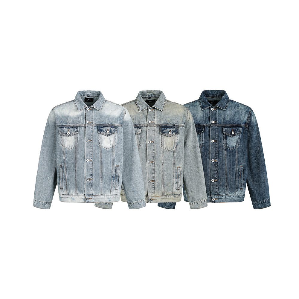 Washed Distressed Loose Casual Short Denim Jacket