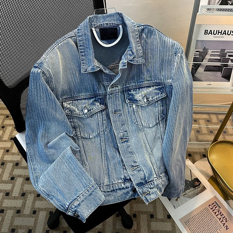 Shoulder Padded Denim Jacket