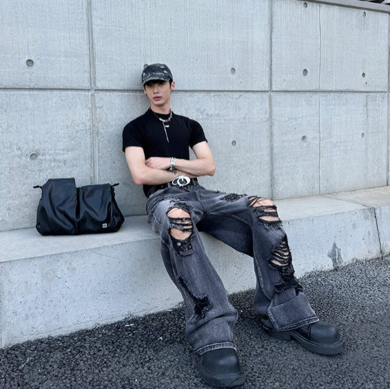 Summer High Street Loose Straight Leg Pants