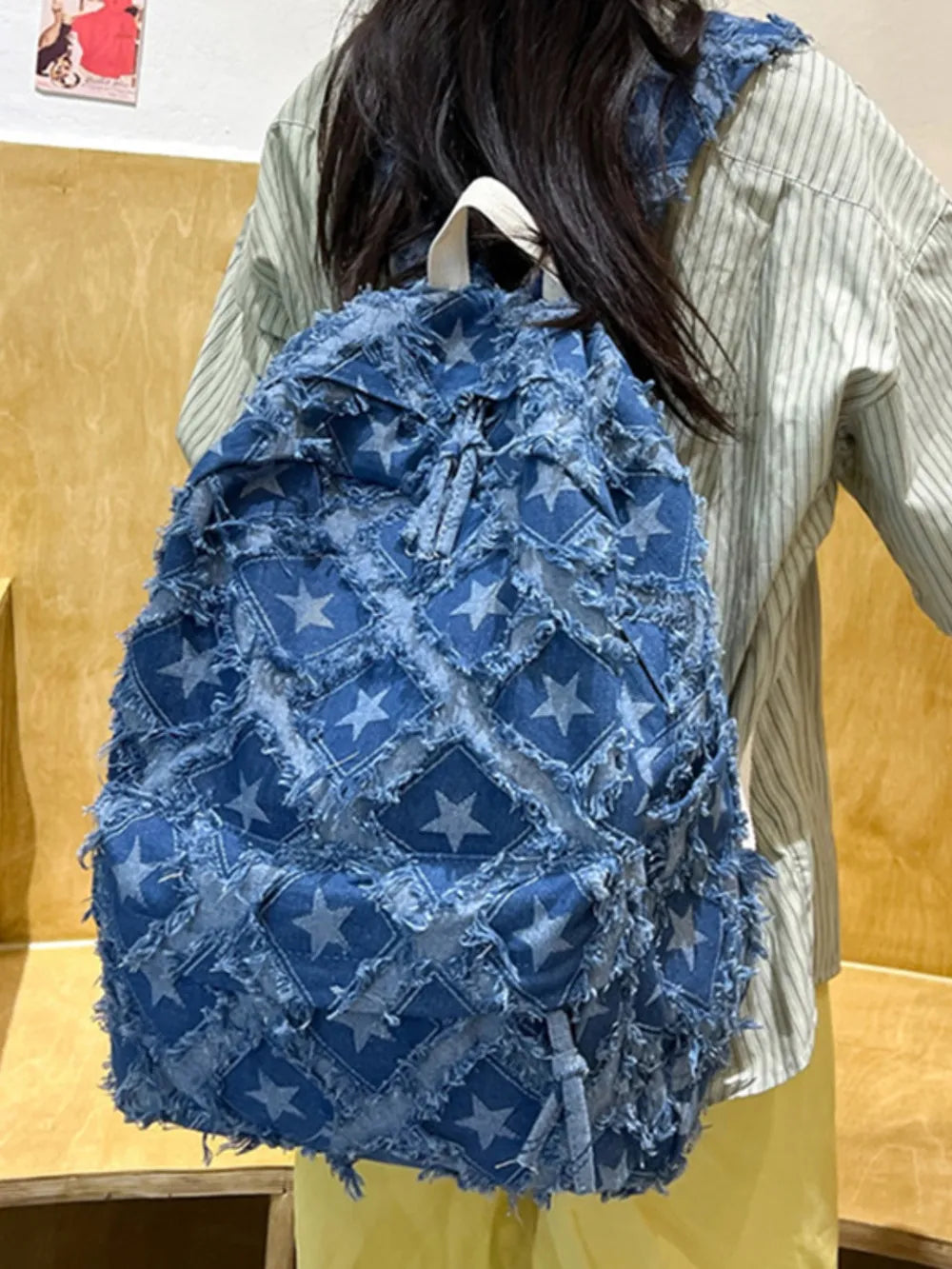 Japanese Denim Backpack for Streetwear and Everyday Use