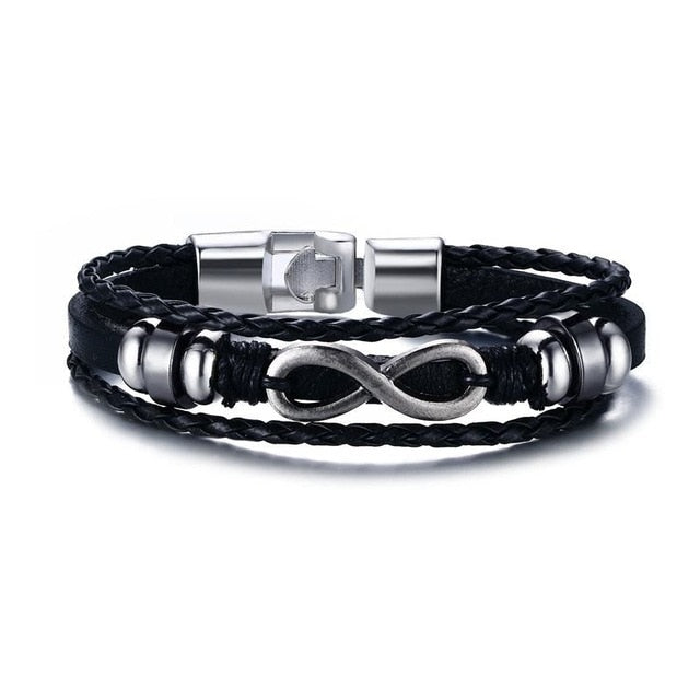 Infinity Bracelet - Genuine Leather