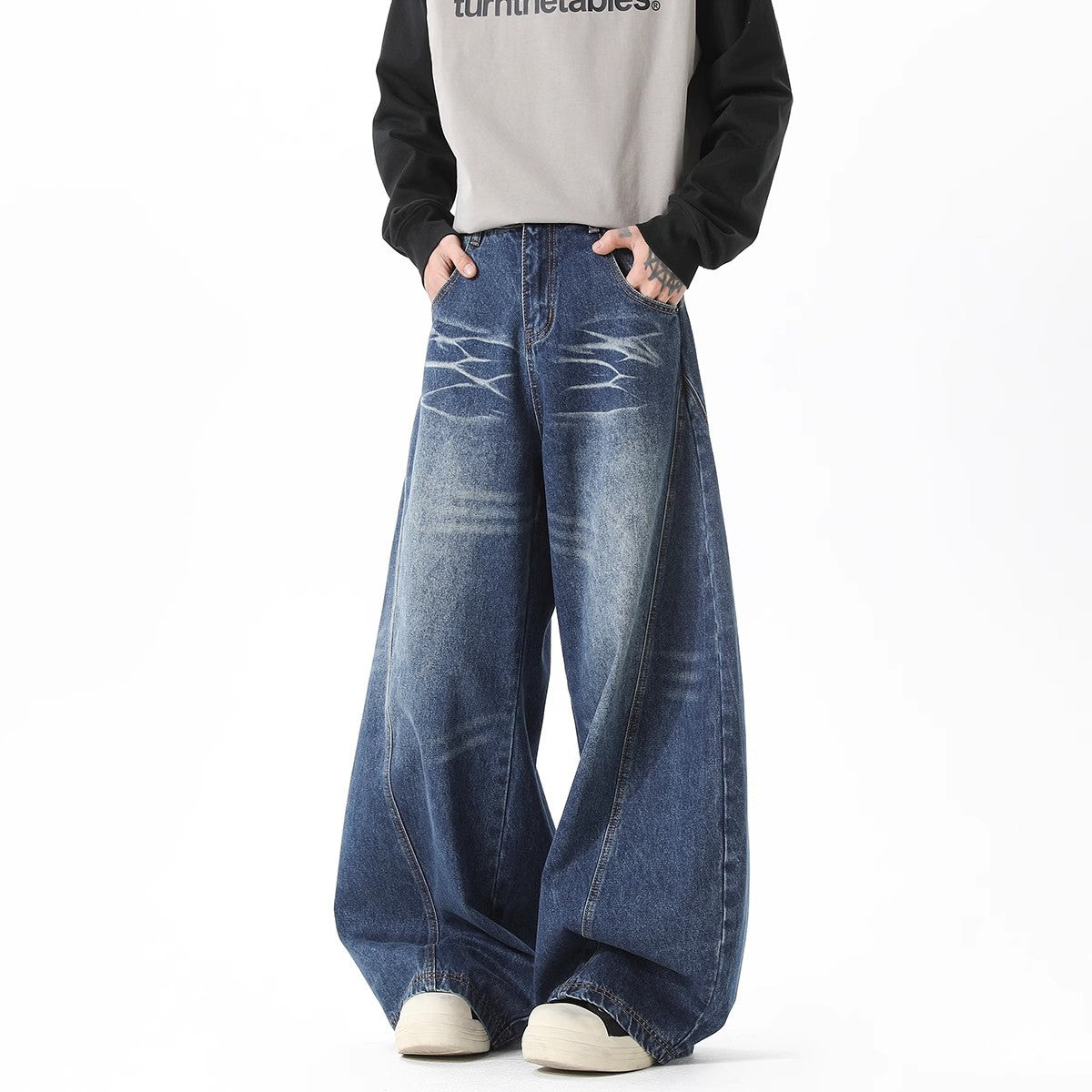 Loose Slimming Straight Leg Wide Leg Pants