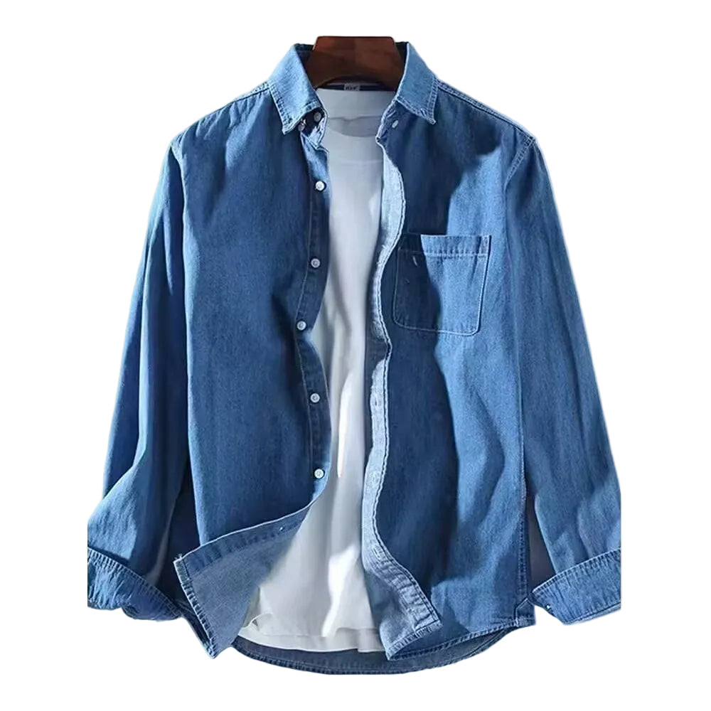 Men's Long Sleeve Denim Shirt Jacket