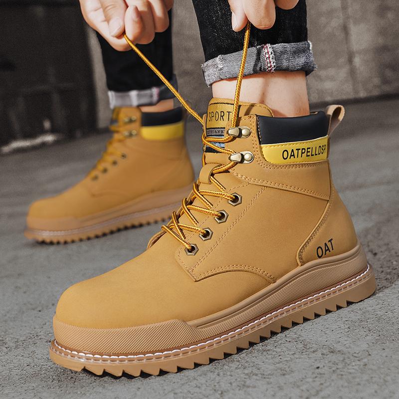 High Top Retro Workwear Casual Boots for Men