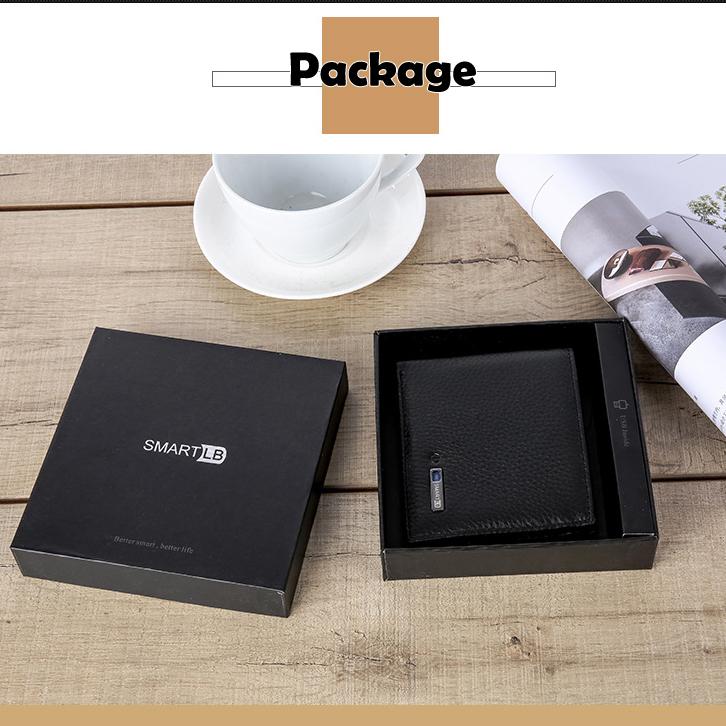 Wallet for Men - Genuine Leather, High Quality, Anti-Lost Intelligent Bluetooth