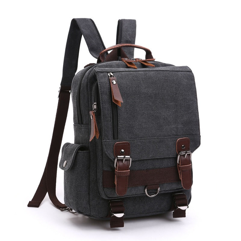 Canvas Backpack For Men Travel Laptop Rucksack Durable Everyday Use