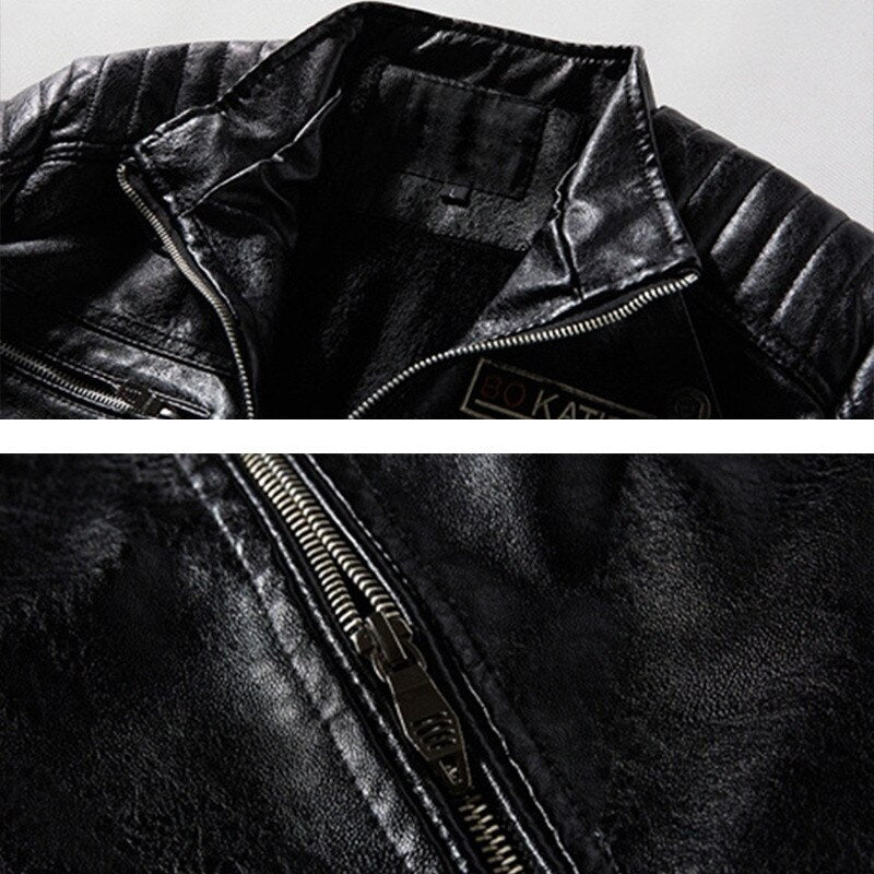 Men's Leather Jacket - Motorcycle Jacket