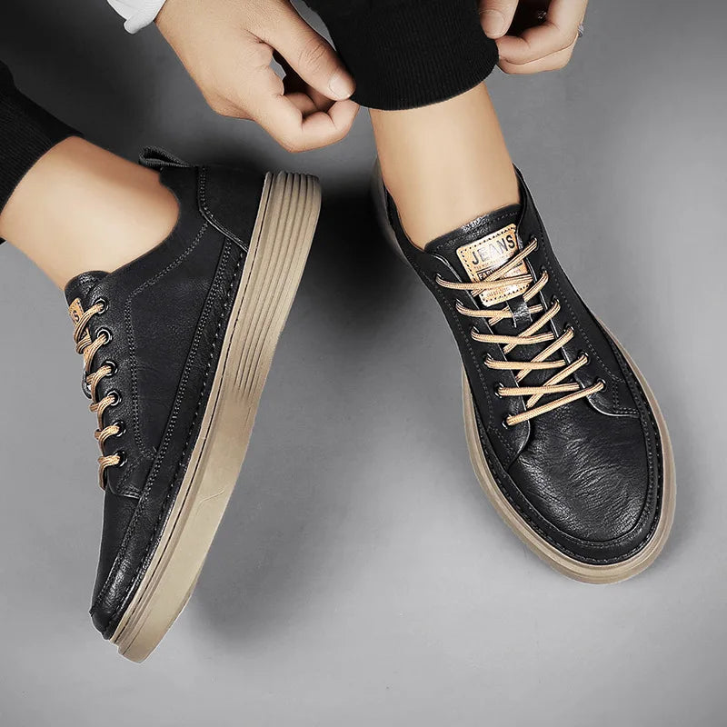 Men's Casual Leather Sneakers