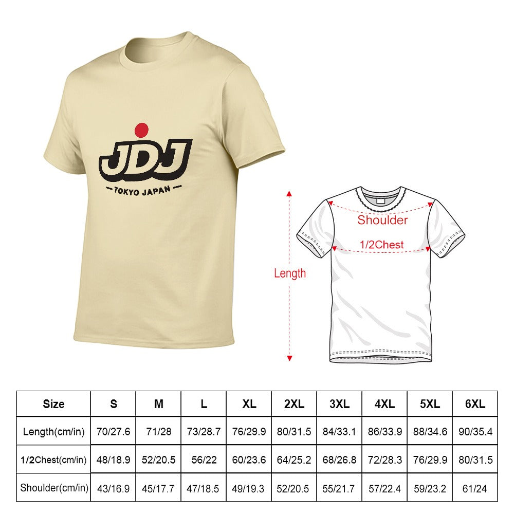 JDJ Logo Men's Short Sleeve T-Shirt 100% Cotton - Sand Color