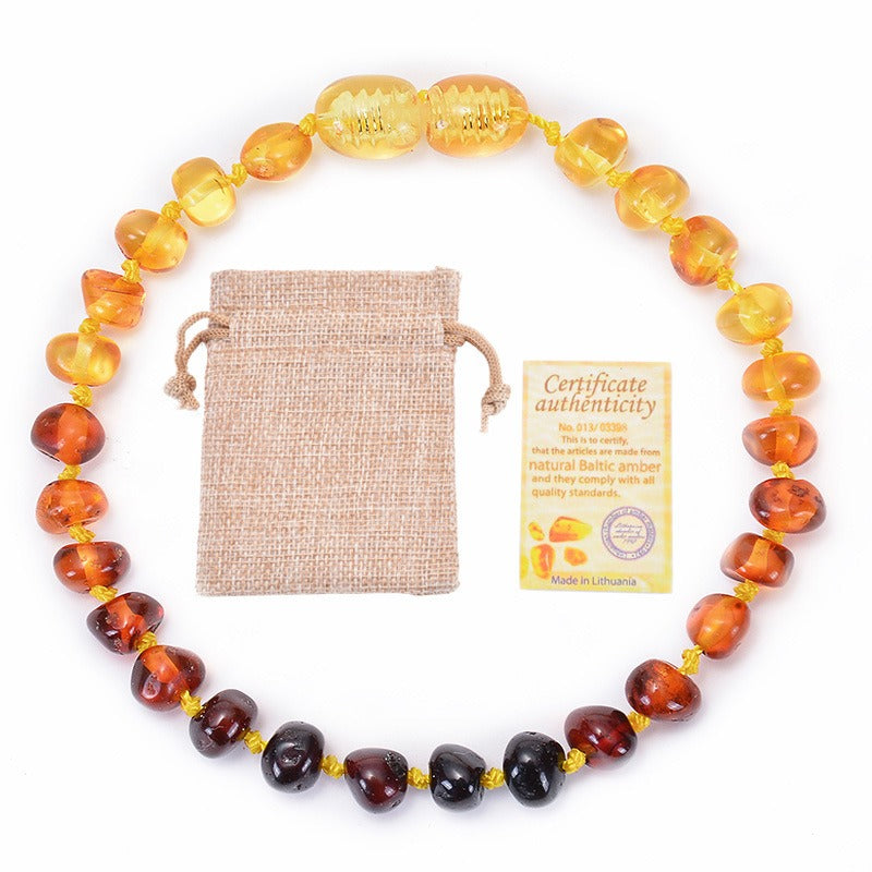 Baltic Sea Natural Amber Bracelet Hand String Jewelry