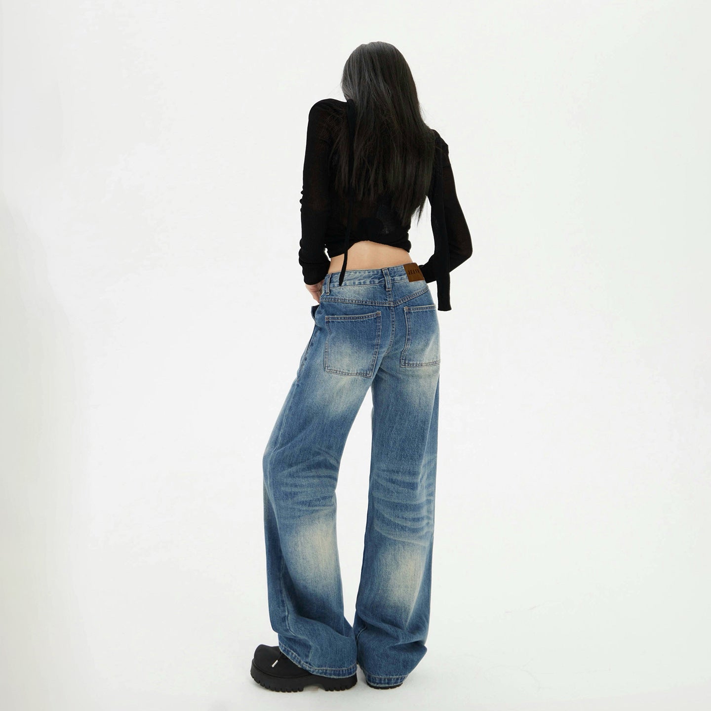 Women's Low Waist Straight Leg Jeans - Luxe Japanese Denim