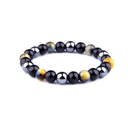 Tiger Eye Bracelet - Obsidian Hematite Gemstone