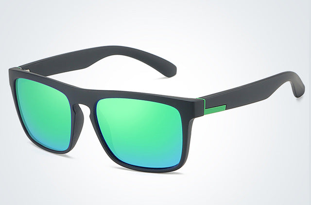 Polarized Men Sunglasses Vintage Square Driver Shades With Mirrored Lenses