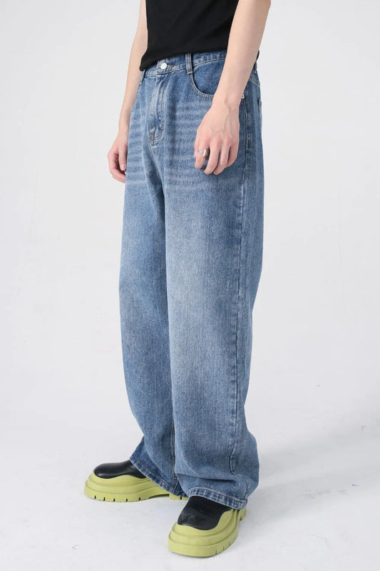 Premium Baggy Jeans with Pockets - Japanese Denim