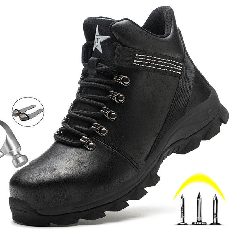 Men's Safety Boots - Indestructible Work Shoes with Steel Toe