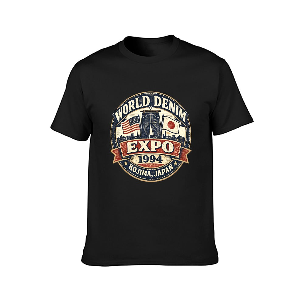 World Denim Expo 1994  Short Sleeve Cotton T Shirt - Black