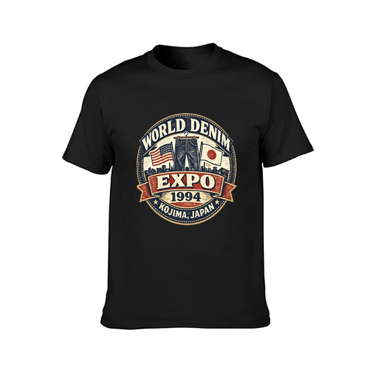 World Denim Expo 1994  Short Sleeve Cotton T Shirt - Black
