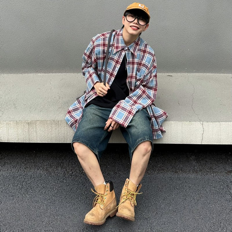 Loose Straight Leg Versatile Wide Leg Five Quarter Pants