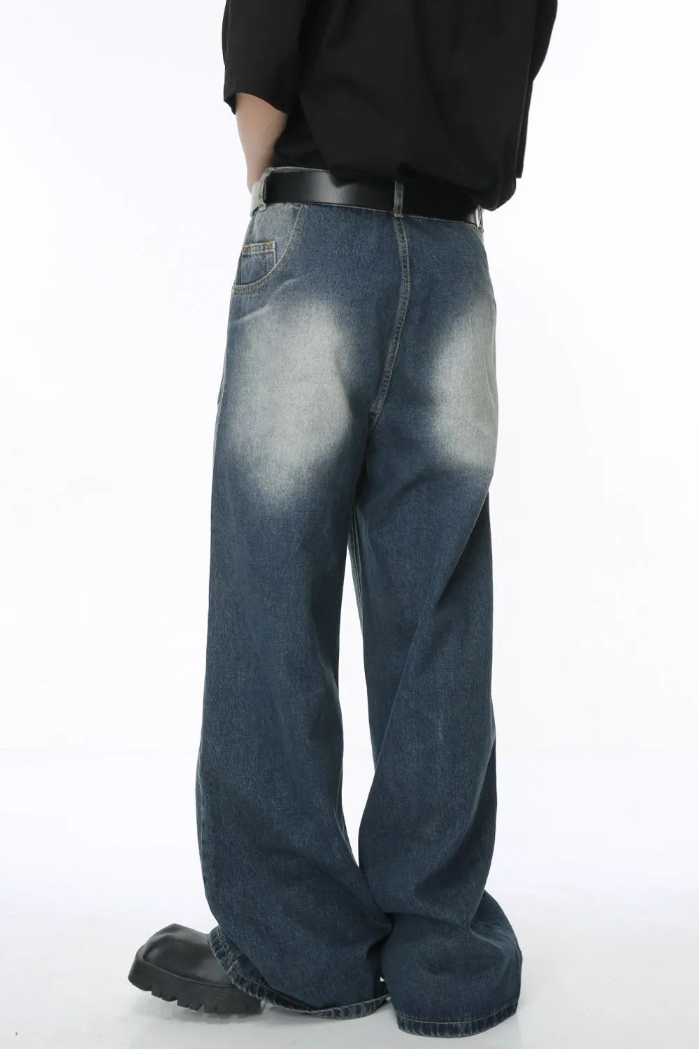 Premium Wide Leg Jeans with Pockets - Japanese Denim