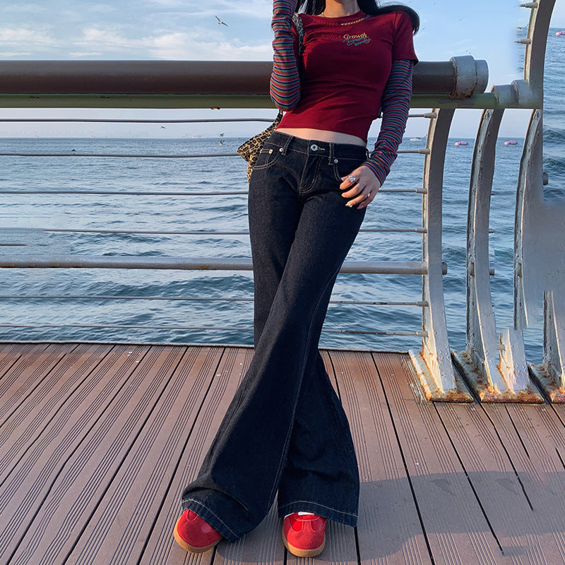 Women's Low-Waist Slimming Tapered Leg Jeans