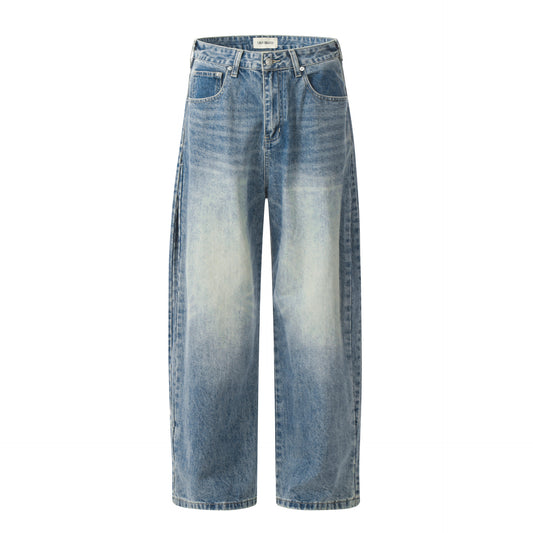 Water-Washed Flared Casual Slim Wide-Leg Jeans for Men and Women