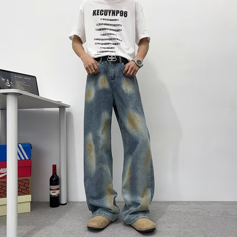 Loose Casual Dirtyfit Wide Leg Pants in Blue