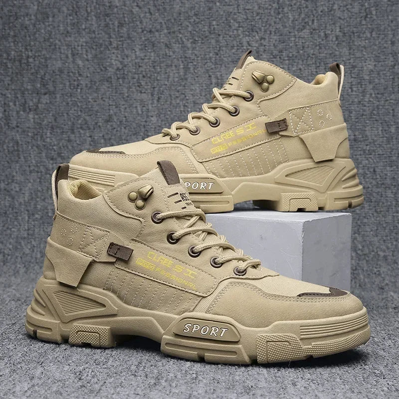 Men's Work Boots - Dirt Resistant, Anti-Slip, Thick Sole Outdoor Hiking and Snow Boots, Wear-Resistant Fashion